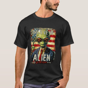 Alien Funny Election 2024 Vote USA glauben an UFO T-Shirt