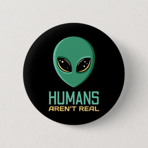 Alien Funny Humans sind nicht wirklich Niedliche A Button
