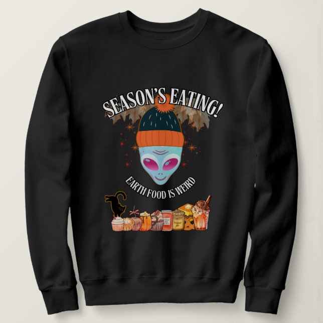 👽 Alien Funny Thanksgiving Sweatshirt (Design vorne)