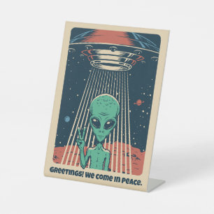 Alien für benutzerdefiniertes Text Sockelschild