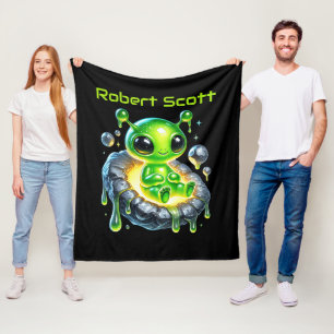 Alien für coole Raumfahrt Fleecedecke