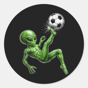 Alien Fußball Runder Aufkleber