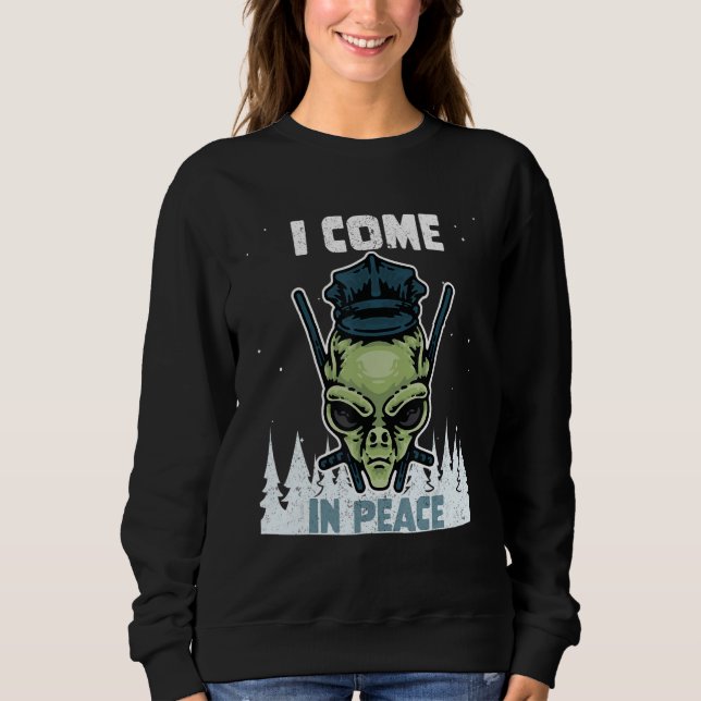 Alien Galaxy Science Space I in Peace 1 Sweatshirt (Vorderseite)
