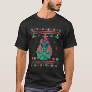 Alien Gangster Ugly Ufo zu Weihnachten T-Shirt