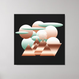 Alien gegenüber abstrakter Weltraumkunst Leinwanddruck