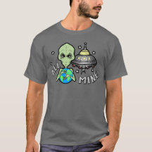Alien gehört mir Basic Herren dunkles T-Shirt