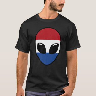 Alien Gesicht Niederlande Holland Niederländische T-Shirt