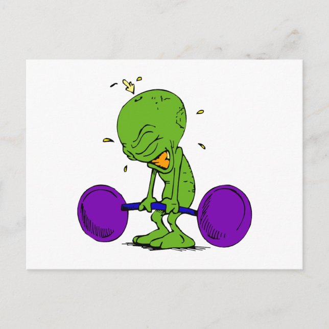 Alien Gewichtsabnahme Postkarte (Vorderseite)