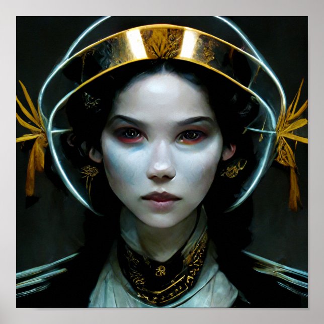 Alien Girl 2 Science Fiction Poster (Vorne)