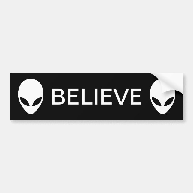 Alien glauben autoaufkleber (Vorne)