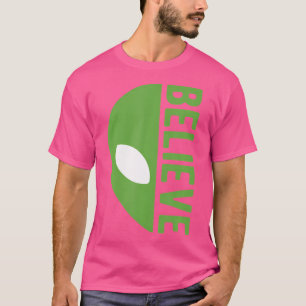 Alien Glauben Zeichen Lustig Ufo Für Lustig Alien T-Shirt