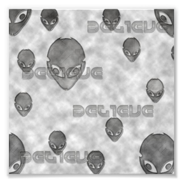 Alien glaubt fotodruck (Vorne)