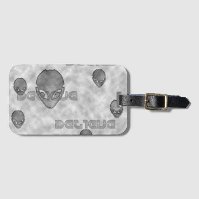 Alien glaubt gepäckanhänger (Vorderseite (Horizontal))
