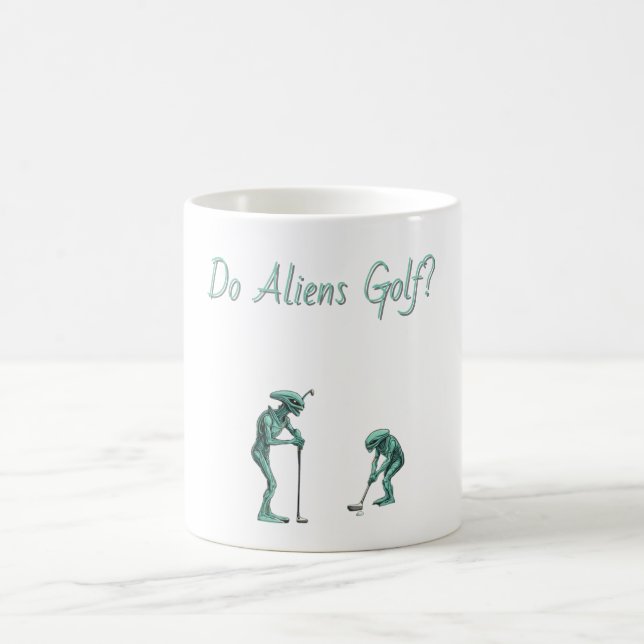 Alien Golf Mug - texte modifiable (Centre)