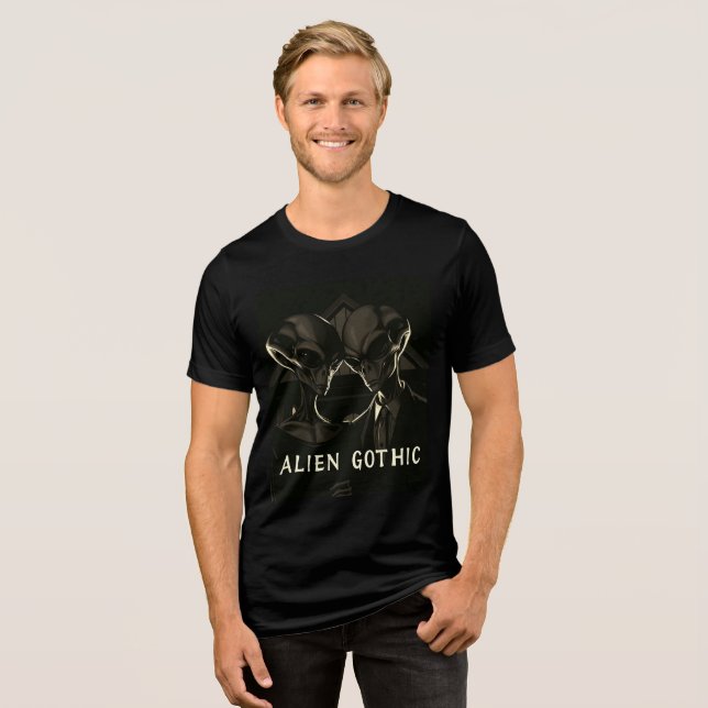 Alien Gothic - Retro trifft künstlerisches Drama Tri-Blend Shirt (Vorderseite voll)