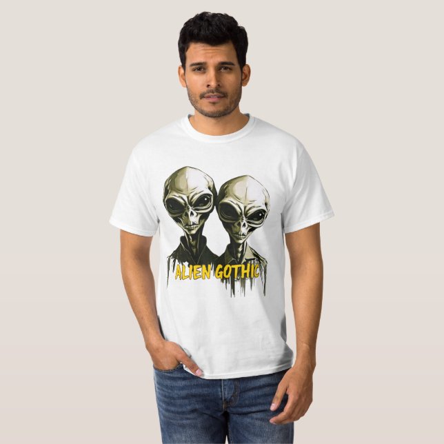 Alien Gothic T - Shirt - Retro Art neu definiert (Vorne ganz)