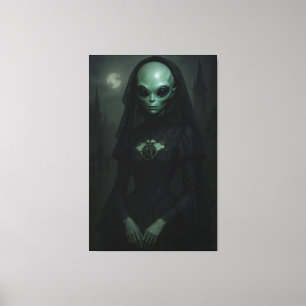 Alien Gotische Priesterin des Mondes Leinwanddruck