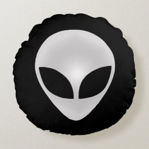 Alien Graukopf Rundes Kissen