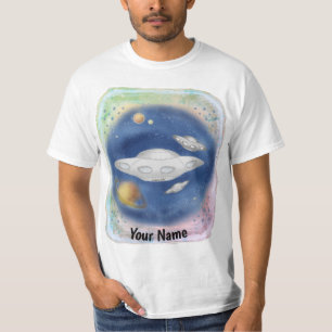 Alien Gray Spaceship T - Shirt