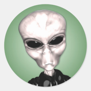 Alien Gray Sticker