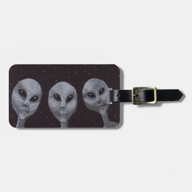 Alien Grays Gepäckanhänger (Vorderseite horizontal)