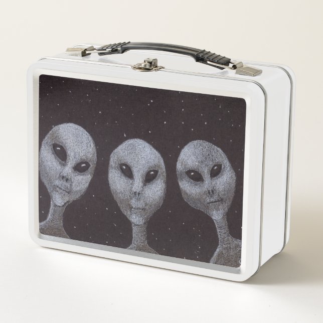 Alien Grays Metall Lunch Box (Vorderseite)