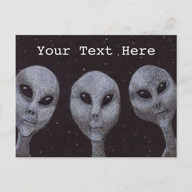 Alien Grays Postkarte (Vorderseite)