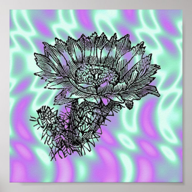 Alien Green, Cactus Poster (Vorne)