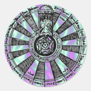 Alien Green, King Arthur-Knights-Table-Sticker Runder Aufkleber