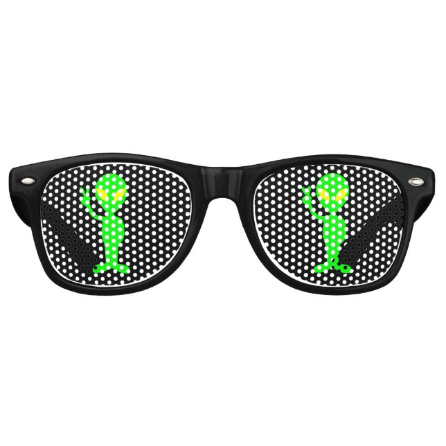 ALIEN GREEN MAN UFO NOVELTY SUNGLASSEN SHADES PARTYBRILLE (Vorderseite)