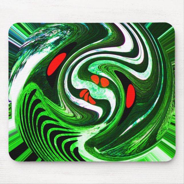 Alien Green Planet Art Mousepad (Vorne)