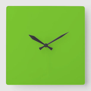 Alien Green Quadratische Wanduhr