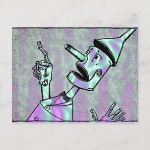 Alien Green, Tin Man Postcard Postkarte