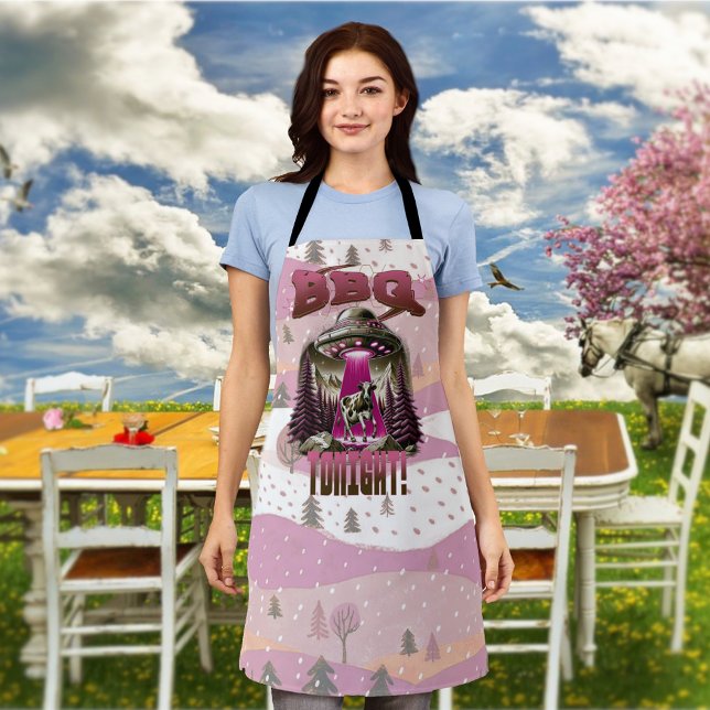 Alien GRILLEN Cow Abduction Joke Schürze (Von Creator hochgeladen)