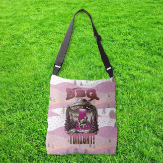 Alien GRILLEN Cow Abduction Joke Tragetaschen Mit Langen Trägern