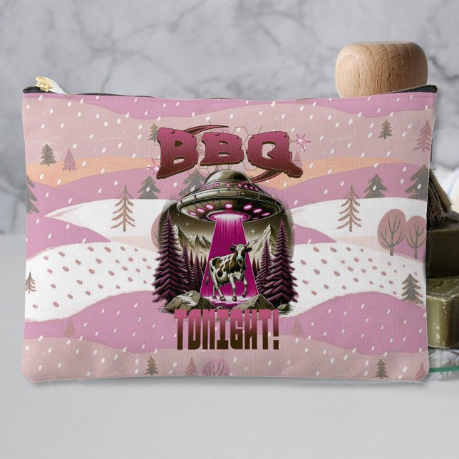 Alien GRILLEN Cow Abduction Joke Zubehörtasche (Von Creator hochgeladen)