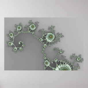 Alien gris - Poster fractal