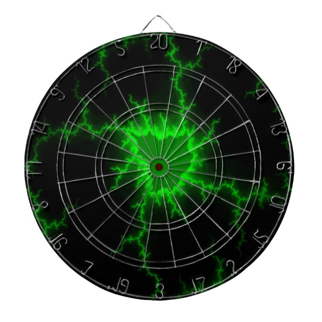 Alien Grüne Blitze in Pitch Black Dartscheibe (vorne)
