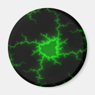Alien Grüne Blitze in Pitch Black Magnet