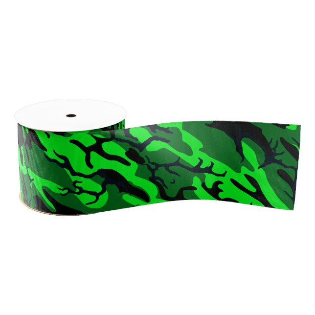 Alien-grüne Camouflage Ripsband (Spule)