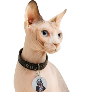 Alien haarlos Sphynx Katze Individueller Name Haus Haustiermarke