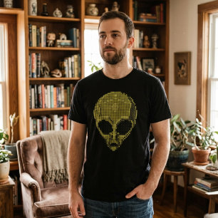 Alien-Halfton-Kunst-Futuristisches T-Shirt 