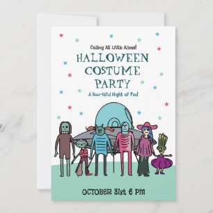 Alien Halloween Costume Party Kinderspielspass Einladung