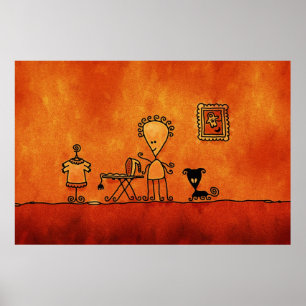 Alien-Hausfrau Poster