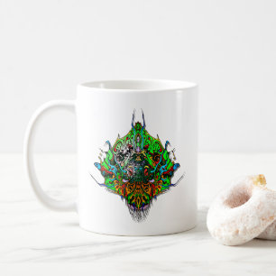 Alien Head - grün Kaffeetasse