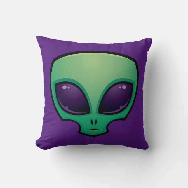 Alien Head Icon Kissen (Vorderseite)
