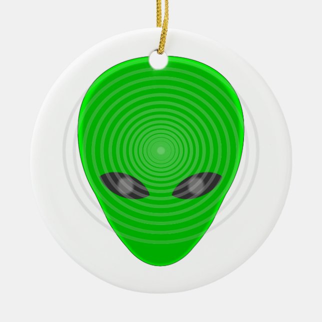 Alien Head Mind Kontrolle Keramik Ornament (Vorne)
