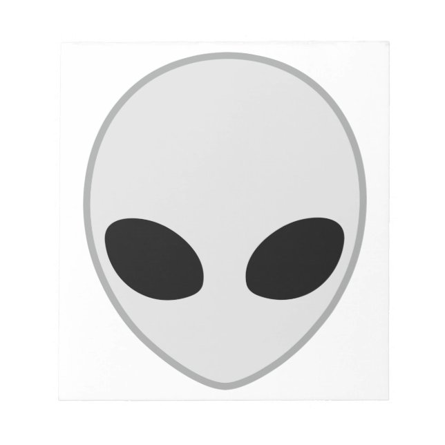 Alien Head Notizblock (Vorderseite)