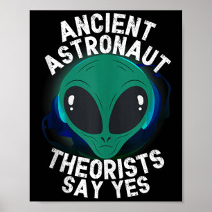 Alien Head of Ancient Astronaut Theorists sagen Ja Poster