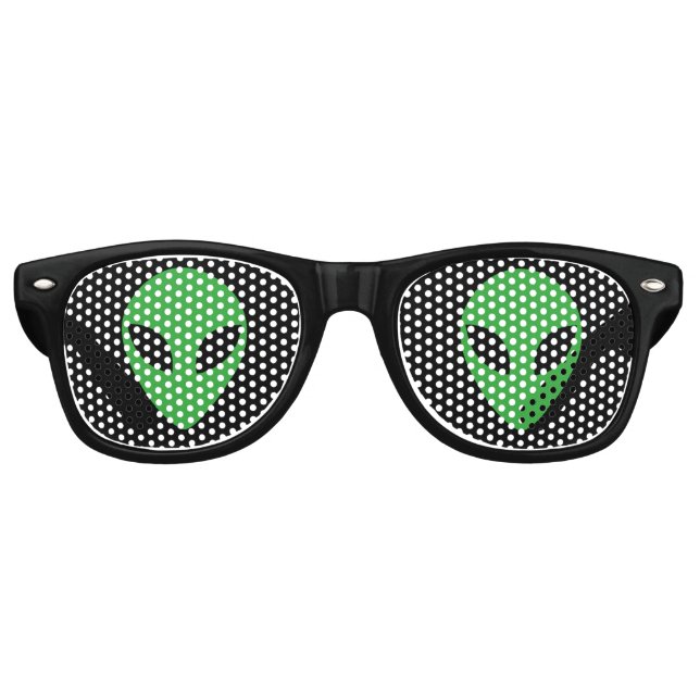 Alien Head Partybrille (Vorderseite)